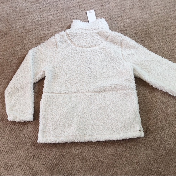 Dylan by True Grit White Sherpa Stadium Jacket - Picture 5 of 5